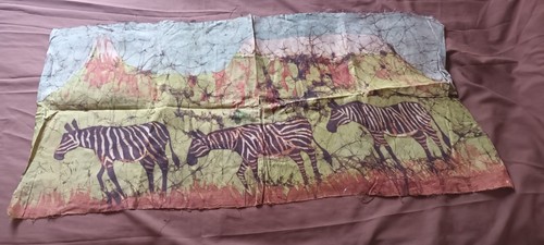 Vintage tanzanian batik zebra - vintage,