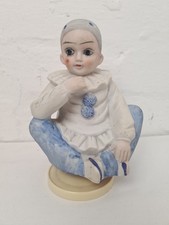Pierrot Mann Harlequin Porcelain Clown  Music Box Made In Taiwan 