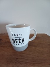 Don't Worry Beer Happy Mug from Bell & Curfew Ltd, Pub Stuff