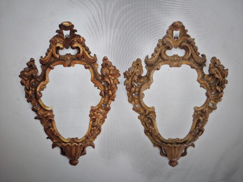 Pair carved and painted - a,