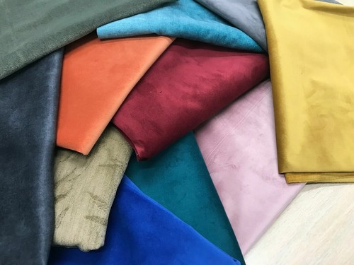 Velvet and chenille remnant - velvet,