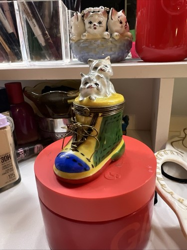 Limoges france kittens boot - in,