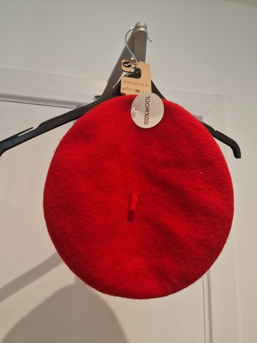 Red wool beret - wool, primark