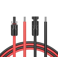 1Pair Solar Panel Extension Cable Wire Black& Red PV Connector 6mm² Cable UK