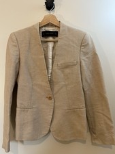 Zara Sand Linen Blend Tailored