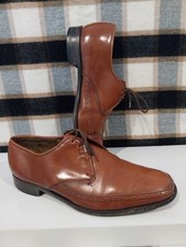 BARKER OF EARLS BARTON UK 9 TAN LEATHER LACE-UP SHOES, SMART STYLISH GOOD COND.