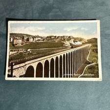Vintage Postcard Steam Train On Lockwood Viaduct Huddersfield 1914 H9