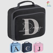 Personalised Script Lunch Bag Children School Insulated Girls Boys Cooler Box