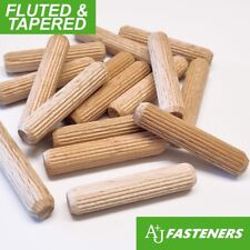Wooden Dowels Chamfered Fluted