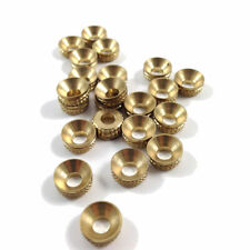 Solid Brass Turned Pattern Screw Cup Washers, Countersunk No.6  - Pack 20