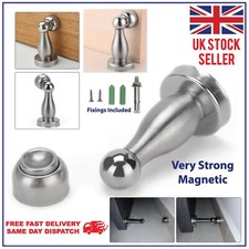 Magnetic Door Stop Strong Metal Stainless Steel Door Stopper Wall Mounted Stops