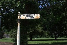 Photo A3 Old road sign at