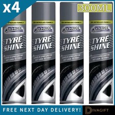 4 x TYRE SHINE SPRAY 300ML WET
