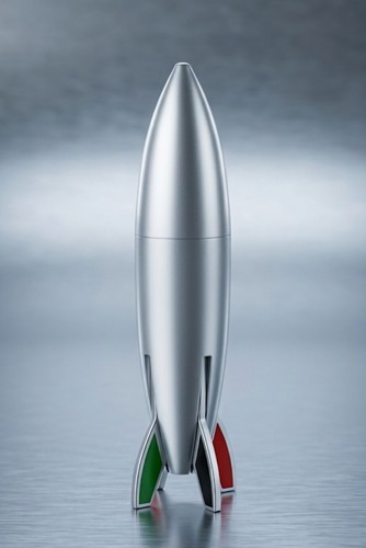 Retro rocket ship desk pen - desk, |