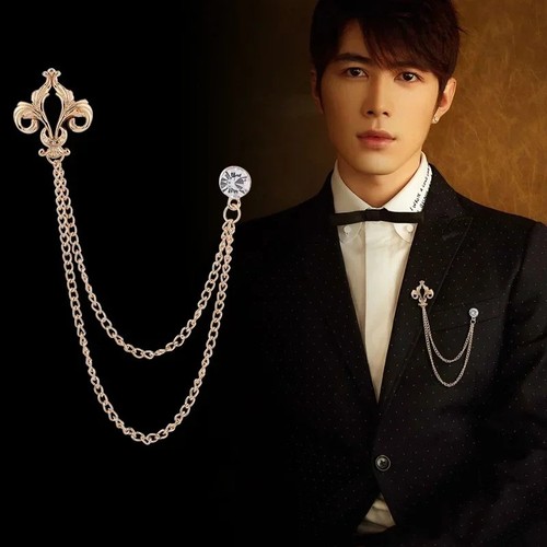 Men suit retro gem - men's, brooch