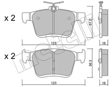 Brake pads 22-0951-0 METELLI