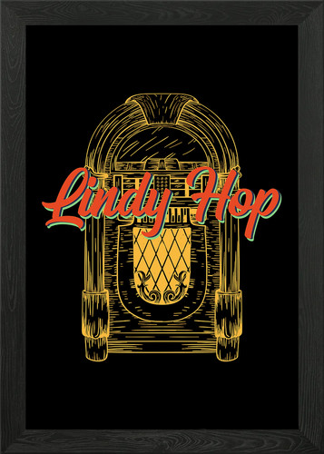 Lindy hop jukebox framed - lindy,