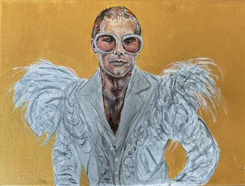 Elton john painting - john,