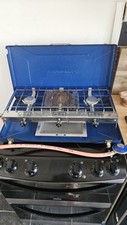 Camping Gaz Chef Folding Double Burner Stove Cooker & Grill & Camping Gas Bottle