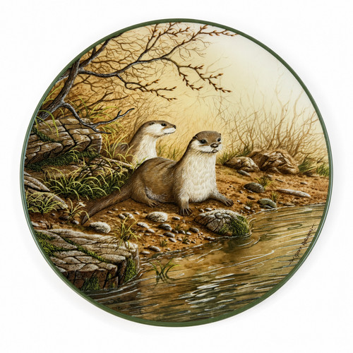 Royal doulton otter pair - royal,