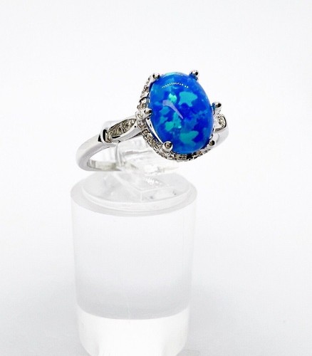 Crown blue opal ring vintage - blue,