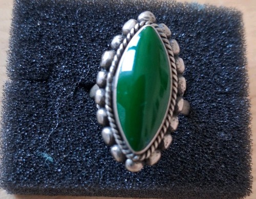Ring 925 sterling - silver, green