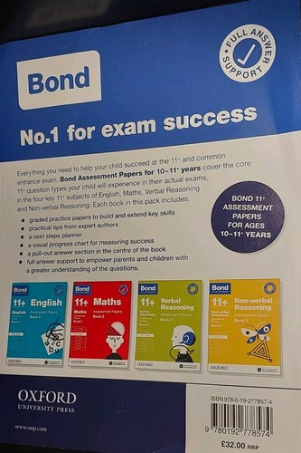 Bond 4 assessment books - 11+,