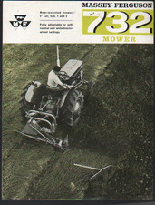 1964 Massey-Ferguson "732" Rear Mounted Grass Mower Brochure Leaflet