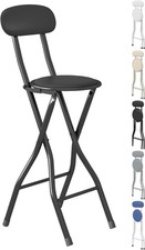 BLACK PADDED FOLDING HIGH BACK