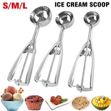 Ice Cream Scoop Scooper Mash Potato Cookie Dough Stainless Steel Spoons 4cm 6cm
