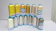 Marathon Embroidery Machine Thread-Polyester 5000M(Yellow Sand,Cream)