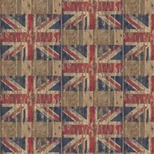 Galerie Distressed Brown Wood Union Jack Flag Wallpaper Stylish Paste The Wall