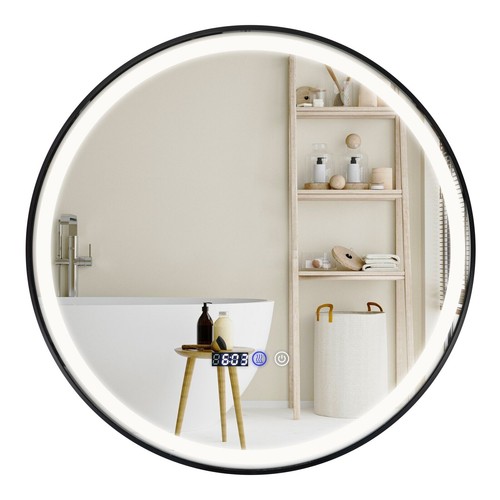 5cm round lighted mirror - round,