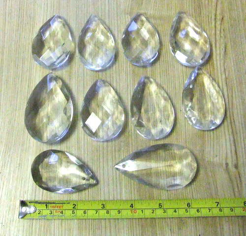 Large chandelier prisms cut - large,