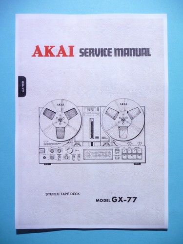 Service manual for akai - akai, gx-77