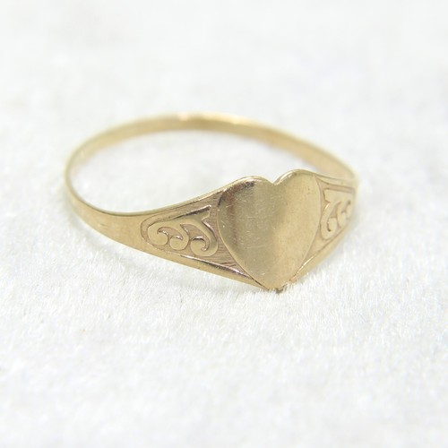 Vintage 9ct yellow - gold, heart