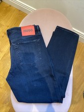 HUGO BOSS MENS 634 TAPERED FIT DARK WASH BLUE JEANS HUGO SZ 32/32 BNWT RRP £119