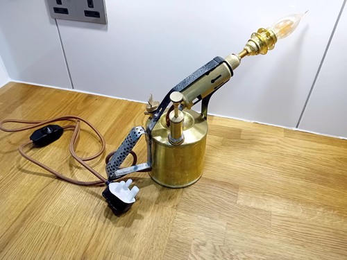 Brass blow torch table - brass,