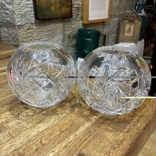 Pair of Vintage Cut Glass Pin