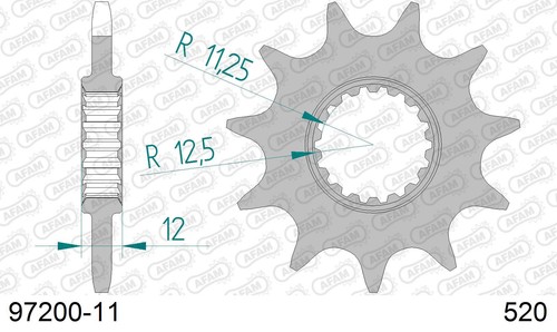 Afam 520 pitch - pitch, 11t