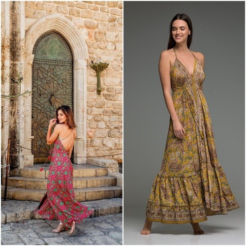Lot indian silk maxi - 5, pc