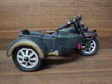 Cast Iron Model  Motor Bike And Side Car 