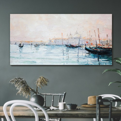 Painting sea port - painting, harbor