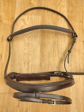 JEFFRIES Flash NOSEBAND & BROWBAND, FULL Size, PREMIUM Crank, Havana, NWT