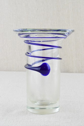 Blenko art glass vase - art,