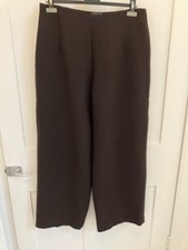 Oska Brown Wool Crepe Trousers Size4