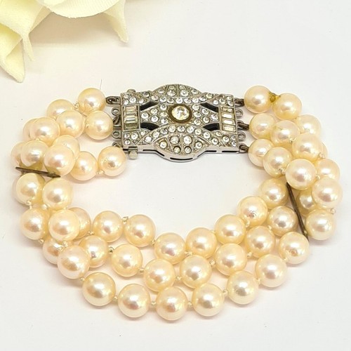 Vintage cultured pearl three
