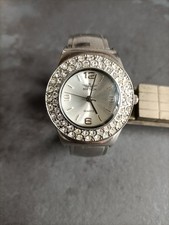 Softech Ladies Wrist Watch With FlexStrap And Crystal Diamond Bezel New Battery