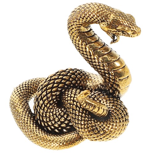 Brass craft snake statue - brass,