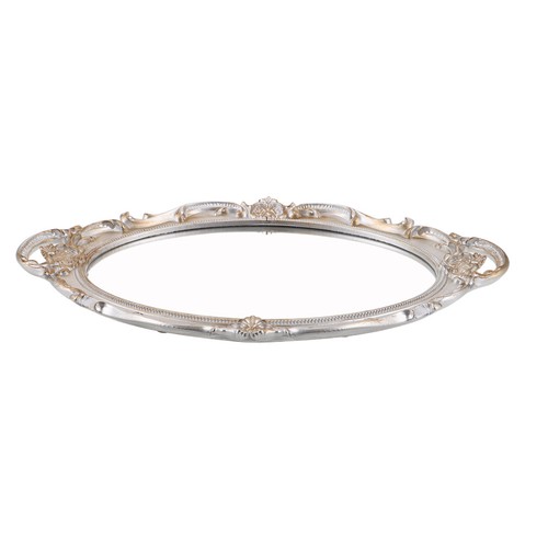 Reusable oval makeup - oval, mirror